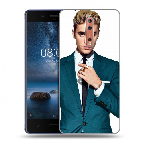 Дизайнерский пластиковый чехол для Nokia 8 Джастин Бибер