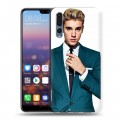 Дизайнерский силиконовый с усиленными углами чехол для Huawei P20 Pro Джастин Бибер