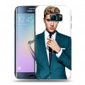 Дизайнерский пластиковый чехол для Samsung Galaxy S6 Edge Джастин Бибер