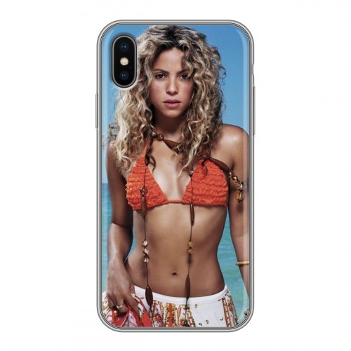 Дизайнерский силиконовый чехол для Iphone x10 Shakira