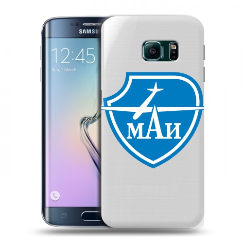 Полупрозрачный дизайнерский пластиковый чехол для Samsung Galaxy S6 Edge Прозрачные Вузы Москвы