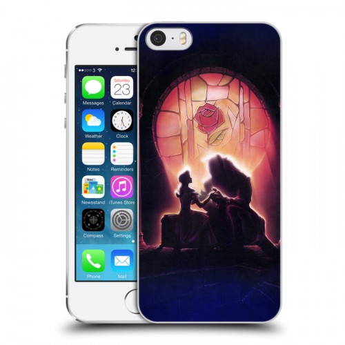 Дизайнерский пластиковый чехол для Iphone 5s Красавица и чудовище