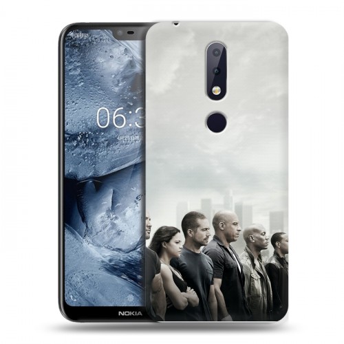 Дизайнерский пластиковый чехол для Nokia 6.1 Plus форсаж