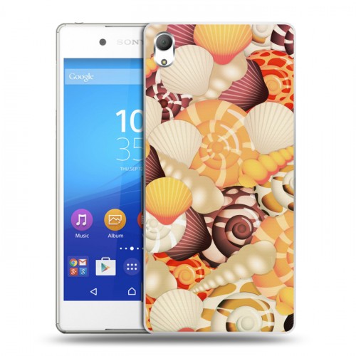 Дизайнерский пластиковый чехол для Sony Xperia Z3+ Ракушки узоры