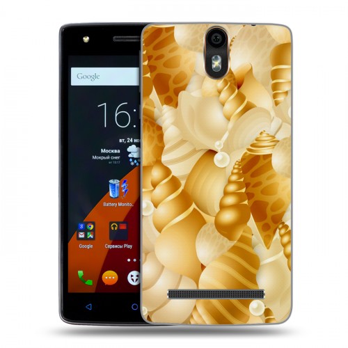 Дизайнерский силиконовый чехол для Wileyfox Storm Ракушки узоры