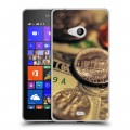 Дизайнерский пластиковый чехол для Microsoft Lumia 540 Текстуры денег