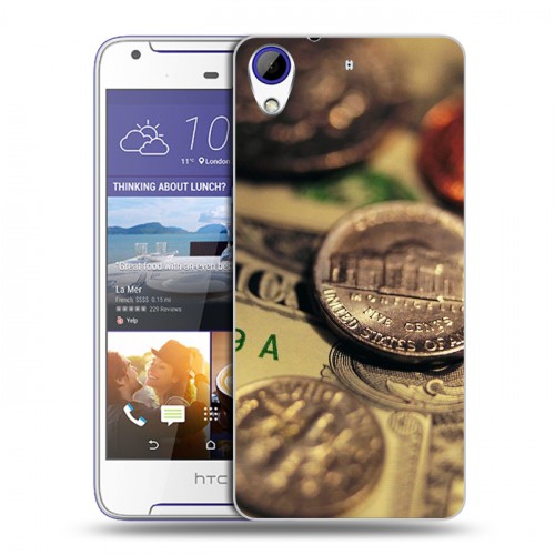 Дизайнерский пластиковый чехол для HTC Desire 830 Текстуры денег