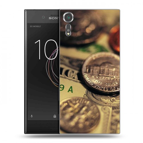 Дизайнерский пластиковый чехол для Sony Xperia XZs Текстуры денег