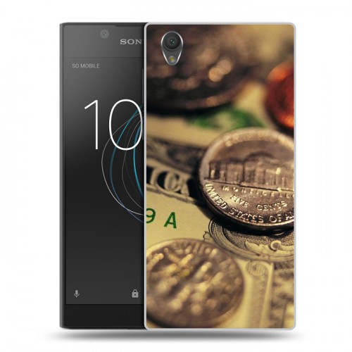 Дизайнерский пластиковый чехол для Sony Xperia L1 Текстуры денег