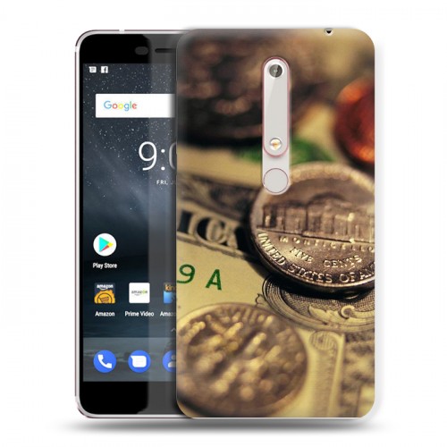 Дизайнерский пластиковый чехол для Nokia 6 (2018) Текстуры денег