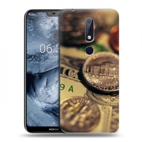 Дизайнерский силиконовый чехол для Nokia 6.1 Plus Текстуры денег