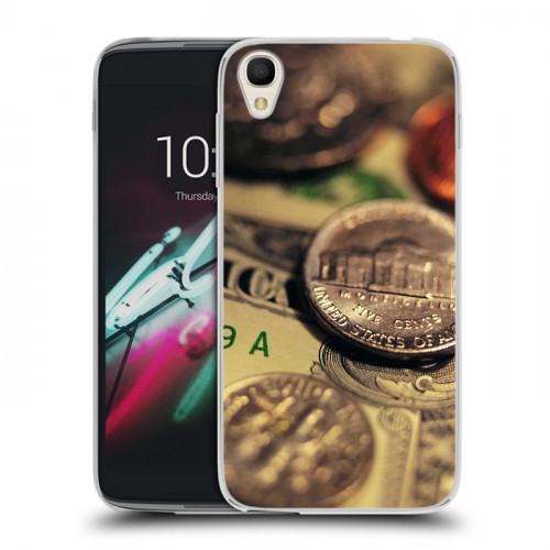Дизайнерский пластиковый чехол для Alcatel One Touch Idol 3 (4.7) Текстуры денег