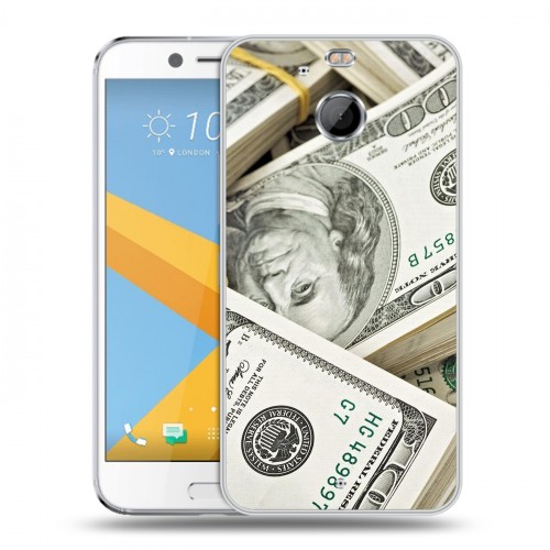 Дизайнерский пластиковый чехол для HTC 10 evo Текстуры денег