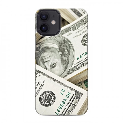 Дизайнерский пластиковый чехол для Iphone 12 Mini Текстуры денег