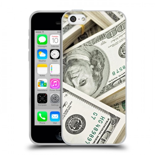 Дизайнерский пластиковый чехол для Iphone 5c Текстуры денег