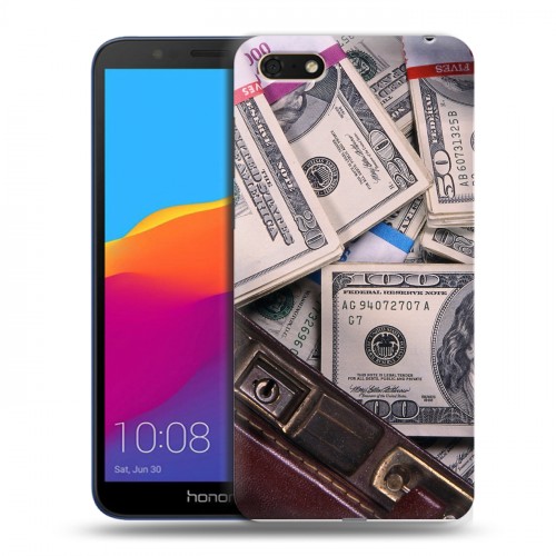Дизайнерский пластиковый чехол для Huawei Honor 7A Текстуры денег