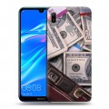 Дизайнерский пластиковый чехол для Huawei Y6 (2019) Текстуры денег