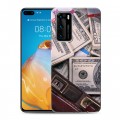 Дизайнерский силиконовый с усиленными углами чехол для Huawei P40 Текстуры денег