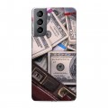 Дизайнерский пластиковый чехол для Samsung Galaxy S21 Текстуры денег