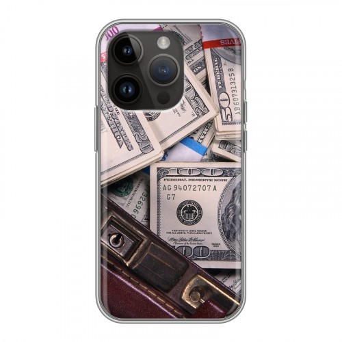 Дизайнерский силиконовый чехол для Iphone 14 Pro Текстуры денег