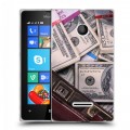 Дизайнерский пластиковый чехол для Microsoft Lumia 435 Текстуры денег