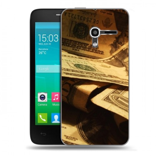 Дизайнерский пластиковый чехол для Alcatel One Touch Pop D3 Текстуры денег