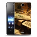 Дизайнерский пластиковый чехол для Sony Xperia TX Текстуры денег