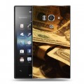 Дизайнерский пластиковый чехол для Sony Xperia acro S Текстуры денег