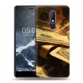 Дизайнерский пластиковый чехол для Nokia 5.1 Текстуры денег