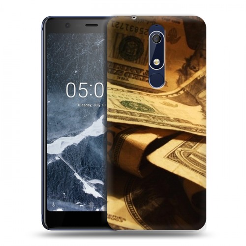 Дизайнерский пластиковый чехол для Nokia 5.1 Текстуры денег