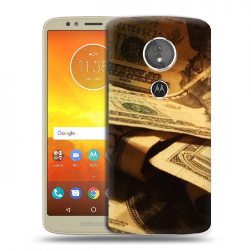 Дизайнерский пластиковый чехол для Motorola Moto E5 Текстуры денег