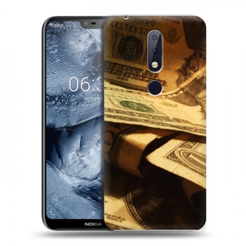 Дизайнерский пластиковый чехол для Nokia 6.1 Plus Текстуры денег