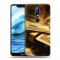 Дизайнерский силиконовый чехол для Nokia 5.1 Plus Текстуры денег