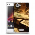 Дизайнерский пластиковый чехол для Sony Xperia L Текстуры денег