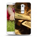Дизайнерский пластиковый чехол для LG Optimus G2 mini Текстуры денег