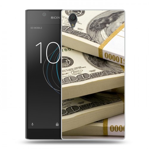 Дизайнерский пластиковый чехол для Sony Xperia L1 Текстуры денег