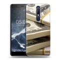 Дизайнерский пластиковый чехол для Nokia 5.1 Текстуры денег