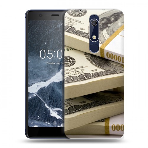 Дизайнерский пластиковый чехол для Nokia 5.1 Текстуры денег