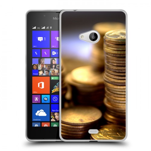 Дизайнерский пластиковый чехол для Microsoft Lumia 540 Текстуры денег