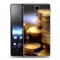 Дизайнерский пластиковый чехол для Sony Xperia TX Текстуры денег