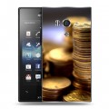 Дизайнерский пластиковый чехол для Sony Xperia acro S Текстуры денег