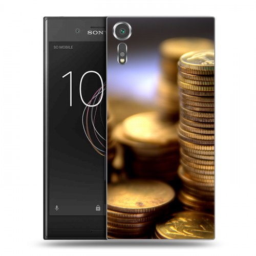 Дизайнерский пластиковый чехол для Sony Xperia XZs Текстуры денег