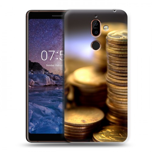 Дизайнерский пластиковый чехол для Nokia 7 Plus Текстуры денег