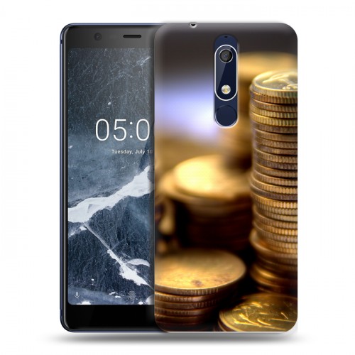 Дизайнерский пластиковый чехол для Nokia 5.1 Текстуры денег