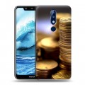 Дизайнерский пластиковый чехол для Nokia 5.1 Plus Текстуры денег