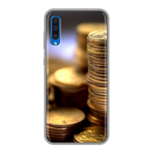 Дизайнерский силиконовый чехол для Samsung Galaxy A50 Текстуры денег
