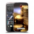 Дизайнерский пластиковый чехол для HTC Desire 500 Текстуры денег