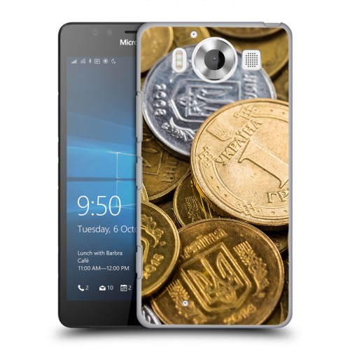Дизайнерский пластиковый чехол для Microsoft Lumia 950 Текстуры денег
