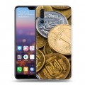 Дизайнерский силиконовый с усиленными углами чехол для Huawei P20 Pro Текстуры денег