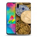 Дизайнерский пластиковый чехол для Samsung Galaxy M20 Текстуры денег